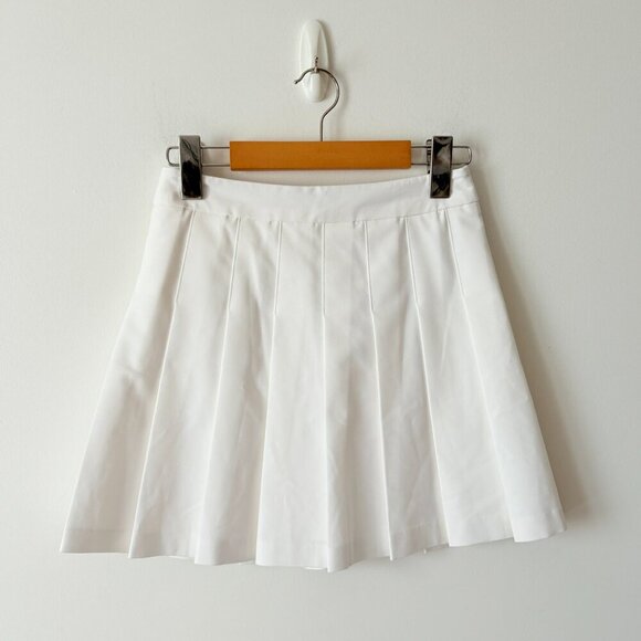Aritzia Sunday Best Olive Pleated Tennis Skirt White Size 0 - Picture 2 of 6
